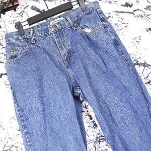 MED WASH JEANS 10P Riders by Lee Relaxed Classic Basic Casual Neutral Denim Y2K